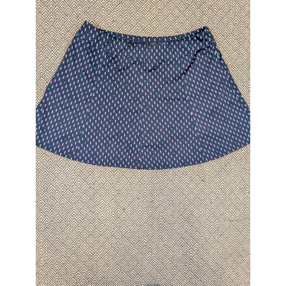 RLX Ralph Lauren Golf Skort Women's L Navy Pineapple Print Tennis Pickleball